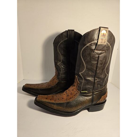 Cheyenne Cowboy Brown Bootes With /Ostrich Mexican Size 26 main image 6